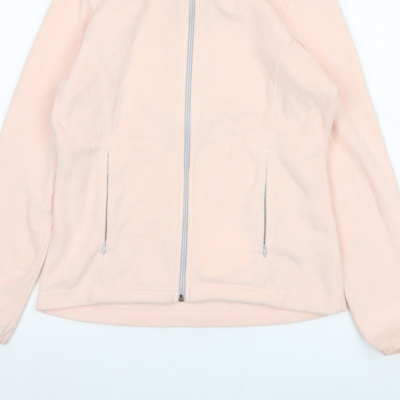 Marks and Spencer Women Pink UK 10 Fleece Full Zip Basic Jacket