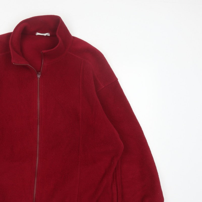 Marks & Spencer Women’s Red UK 16 Fleece Full Zip Jacket