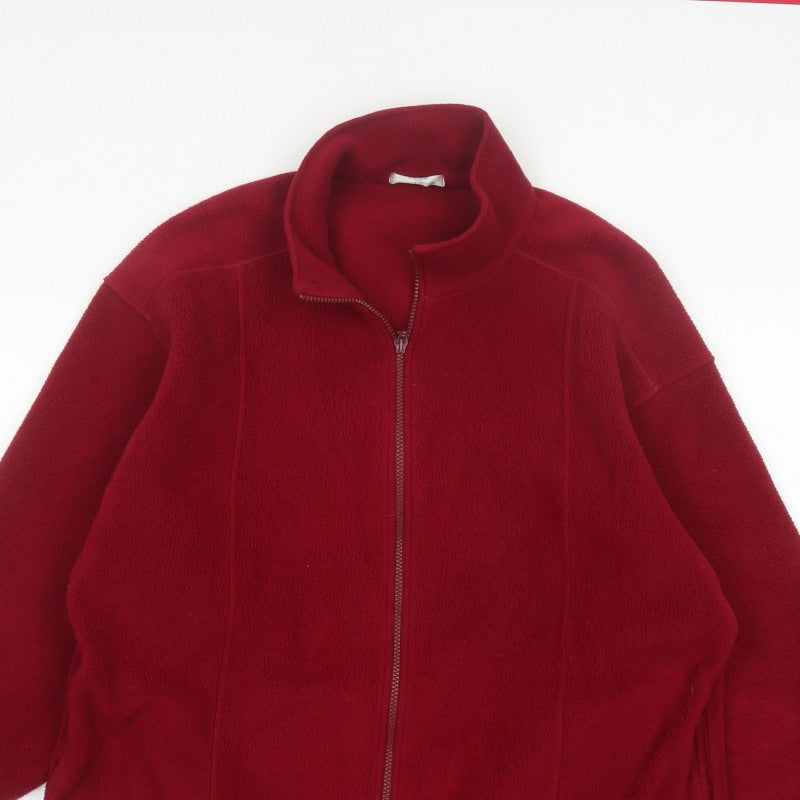 Marks & Spencer Women’s Red UK 16 Fleece Full Zip Jacket