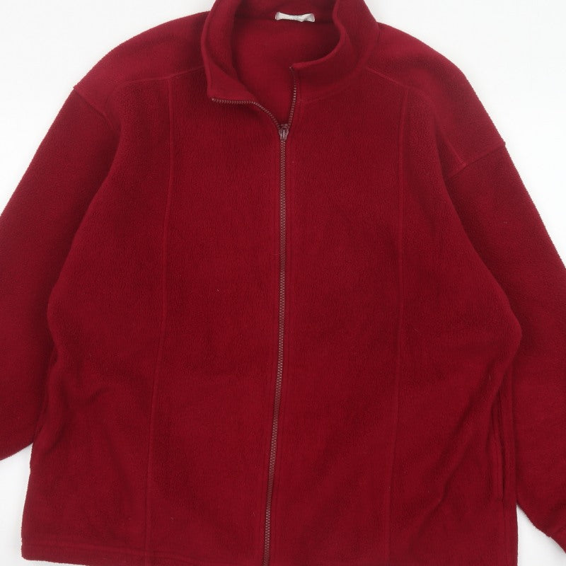 Marks & Spencer Women’s Red UK 16 Fleece Full Zip Jacket