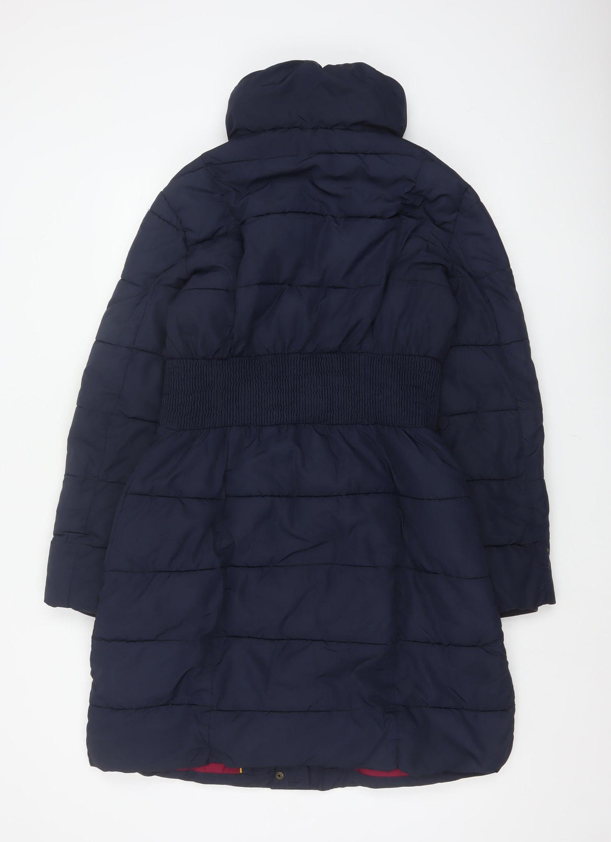 Joules Women’s Navy Blue UK 12 Long Quilted Puffer Coat