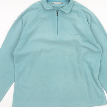Craghoppers Women’s Blue UK 12 1/4 Zip Fleece Sweatshirt Hiking