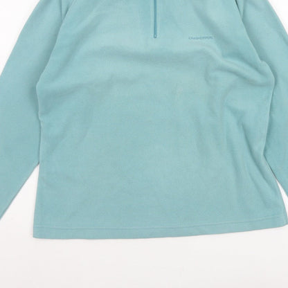Craghoppers Women’s Blue UK 12 1/4 Zip Fleece Sweatshirt Hiking