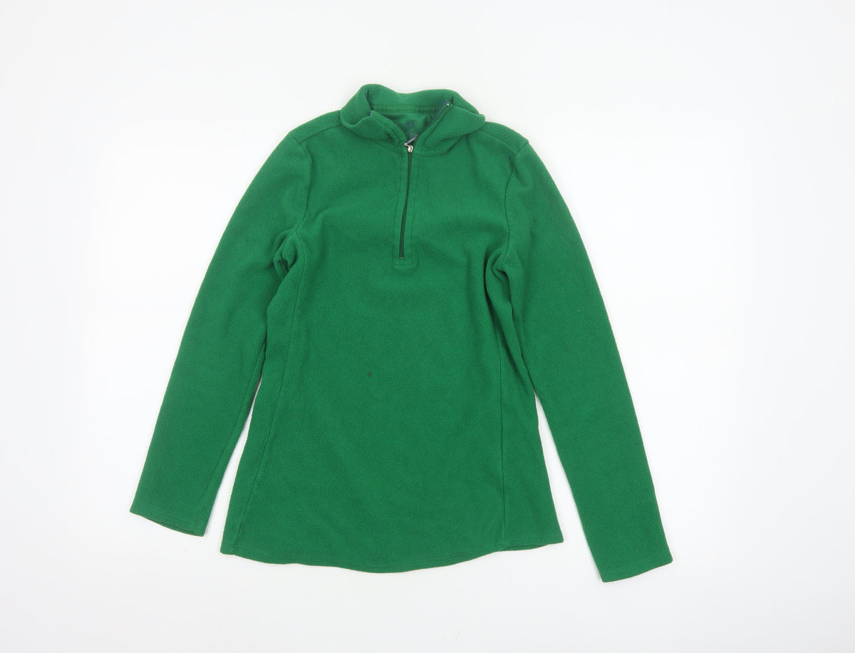 Gap Women’s Green XS Fleece 1/4 Zip High Neck Pullover Sweatshirt