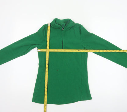 Gap Women’s Green XS Fleece 1/4 Zip High Neck Pullover Sweatshirt
