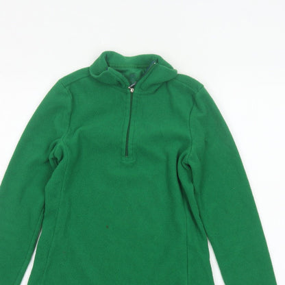 Gap Women’s Green XS Fleece 1/4 Zip High Neck Pullover Sweatshirt