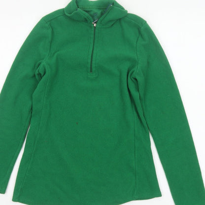 Gap Women’s Green XS Fleece 1/4 Zip High Neck Pullover Sweatshirt