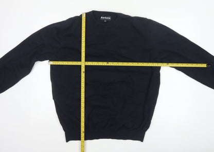 Barbour Men’s Navy Blue XXL Cotton Crew Neck Logo Pullover Jumper