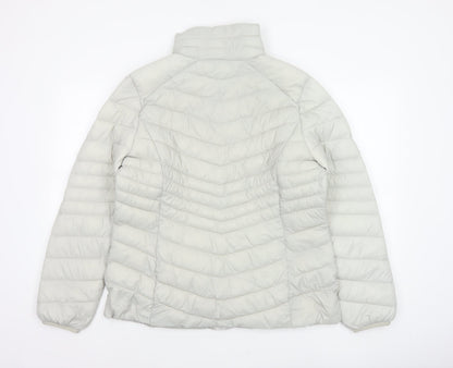George Women’s Cream UK 16 Quilted Puffer Jacket Full Zip
