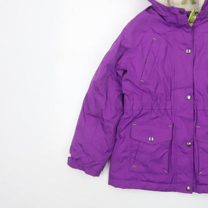 Additional view of Lands' End girls’ purple 14-15 years hooded down insulated parka coat