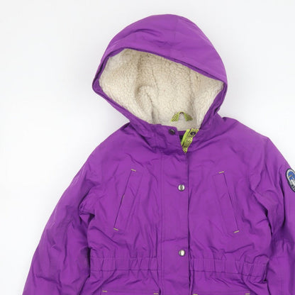 Additional view of Lands' End girls’ purple 14-15 years hooded down insulated parka coat