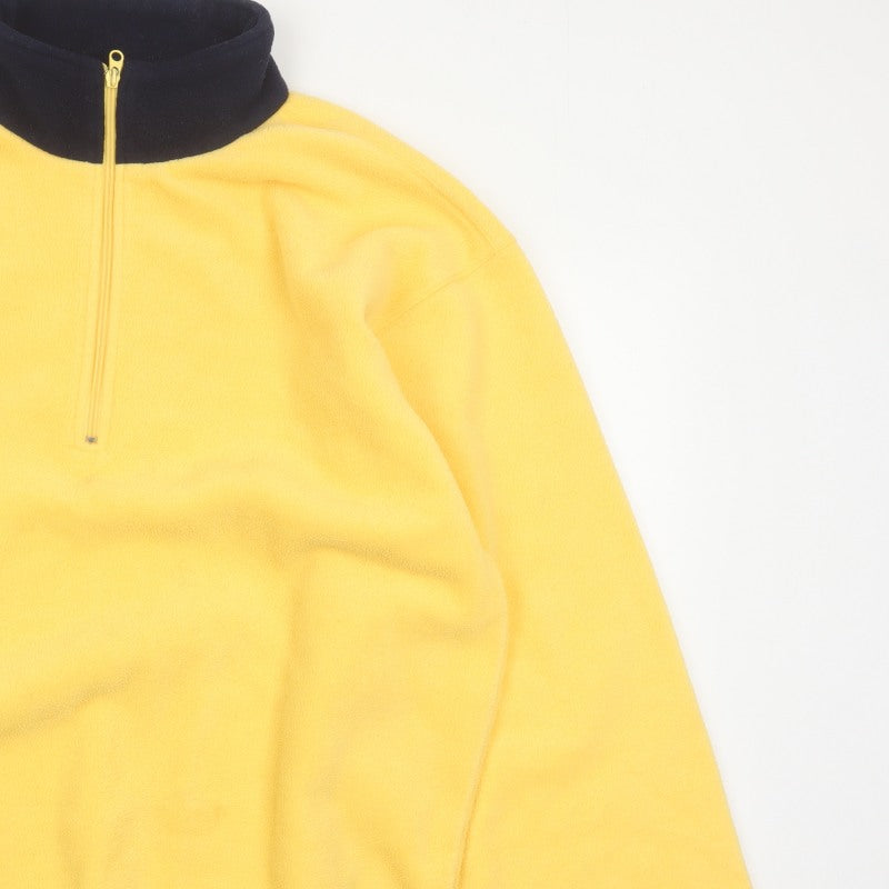 Nautica Men’s Yellow XL 1/2 Zip Fleece Pullover Sweatshirt Logo
