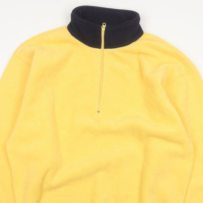 Nautica Men’s Yellow XL 1/2 Zip Fleece Pullover Sweatshirt Logo