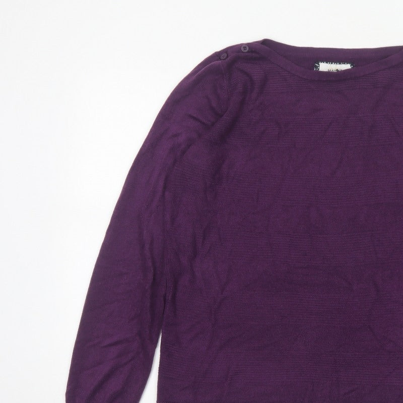 Maine New England Women Purple UK 18 Pullover Crew Neck Knit Jumper