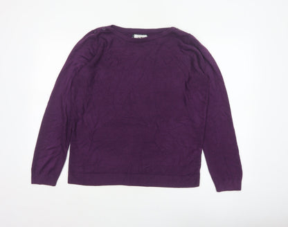 Maine New England Women Purple UK 18 Pullover Crew Neck Knit Jumper