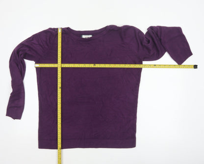 Maine New England Women Purple UK 18 Pullover Crew Neck Knit Jumper