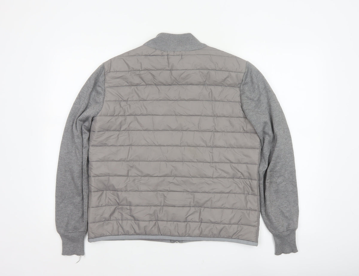 POLO Women’s Grey M Quilted Puffer Jacket Full Zip