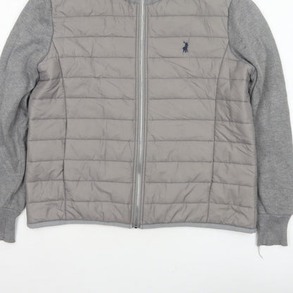 POLO Women’s Grey M Quilted Puffer Jacket Full Zip