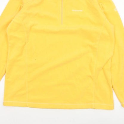 Craghoppers Women Yellow UK 16 Pullover Fleece 1/4 Zip Sweatshirt