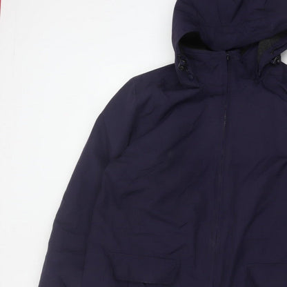 Lands' End Women's Navy UK 16 Petite Hooded Parka Jacket
