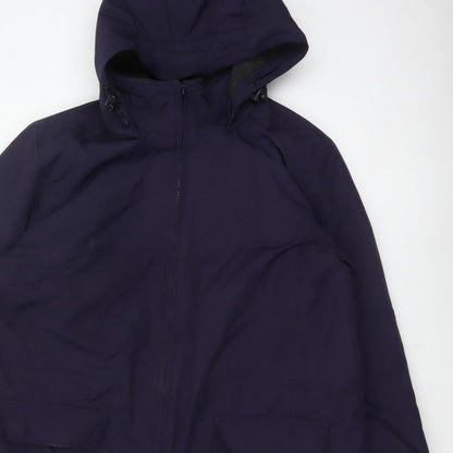Lands' End Women's Navy UK 16 Petite Hooded Parka Jacket