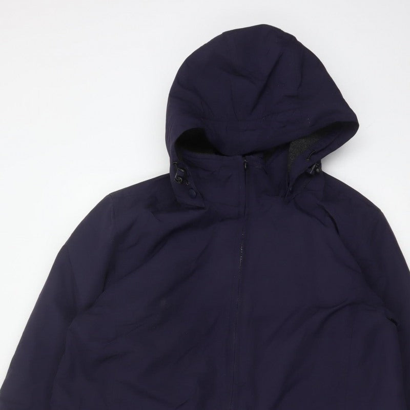 Lands' End Women's Navy UK 16 Petite Hooded Parka Jacket