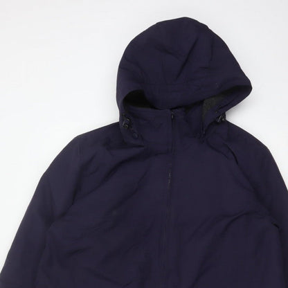 Lands' End Women's Navy UK 16 Petite Hooded Parka Jacket