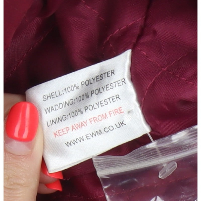 Isle Outerwear Women’s Red Size 14 Hooded Padded Parka Coat