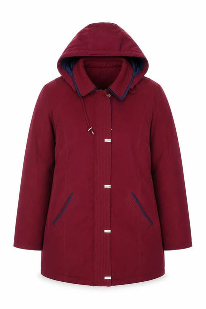 Isle Outerwear Women’s Red Size 14 Hooded Padded Parka Coat