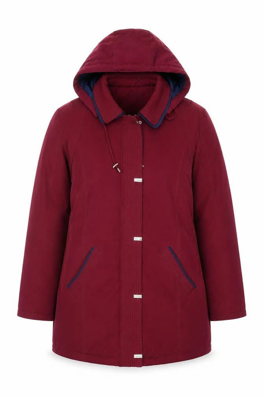 Isle Outerwear Women’s Red Size 14 Hooded Padded Parka Coat