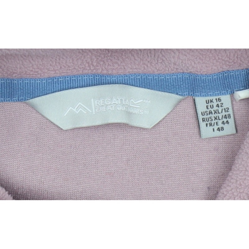 Regatta Women’s Pink UK 16 1/4 Zip Fleece Pullover Sweatshirt