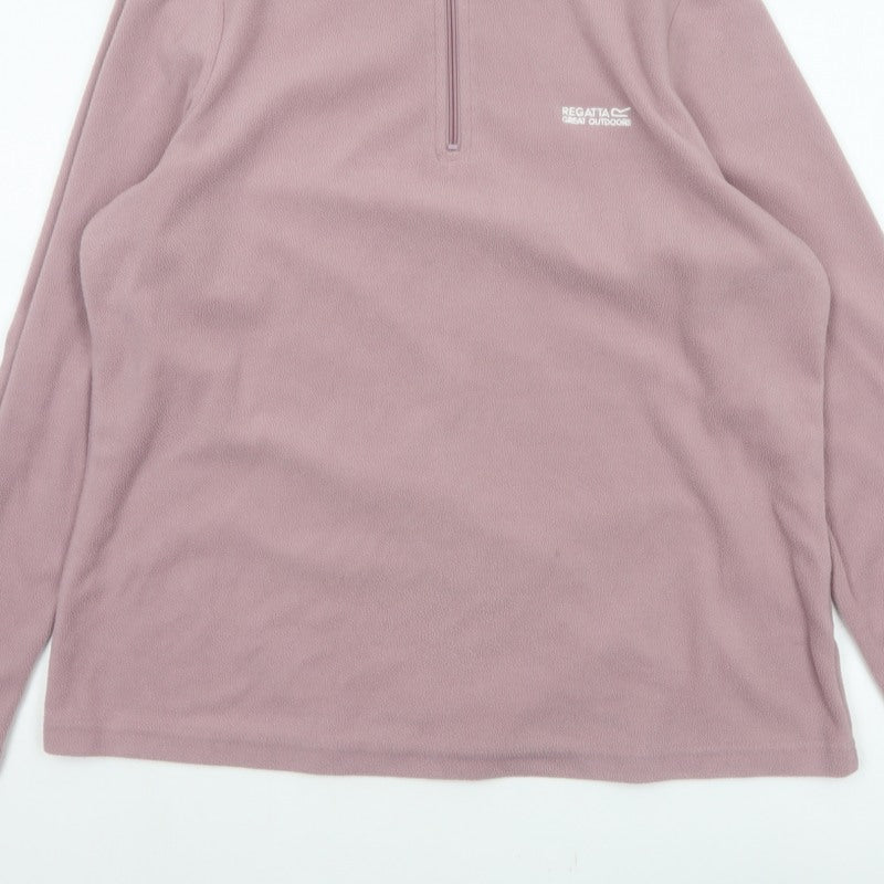 Regatta Women’s Pink UK 16 1/4 Zip Fleece Pullover Sweatshirt
