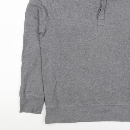 Banana Republic Men’s Grey M Collared Henley Thermal Sweatshirt