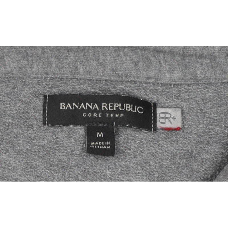 Banana Republic Men’s Grey M Collared Henley Thermal Sweatshirt