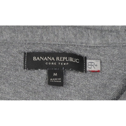 Banana Republic Men’s Grey M Collared Henley Thermal Sweatshirt