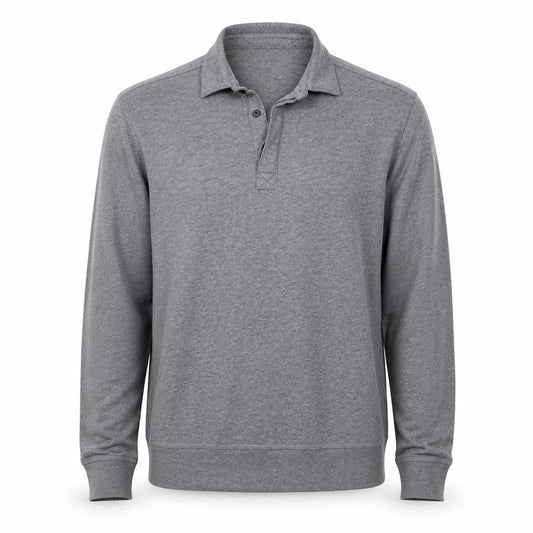 Banana Republic Men’s Grey M Collared Henley Thermal Sweatshirt