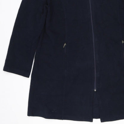 Elvi Women’s Navy Blue Size 18 Full Zip Hooded Cotton Blend Hoodie