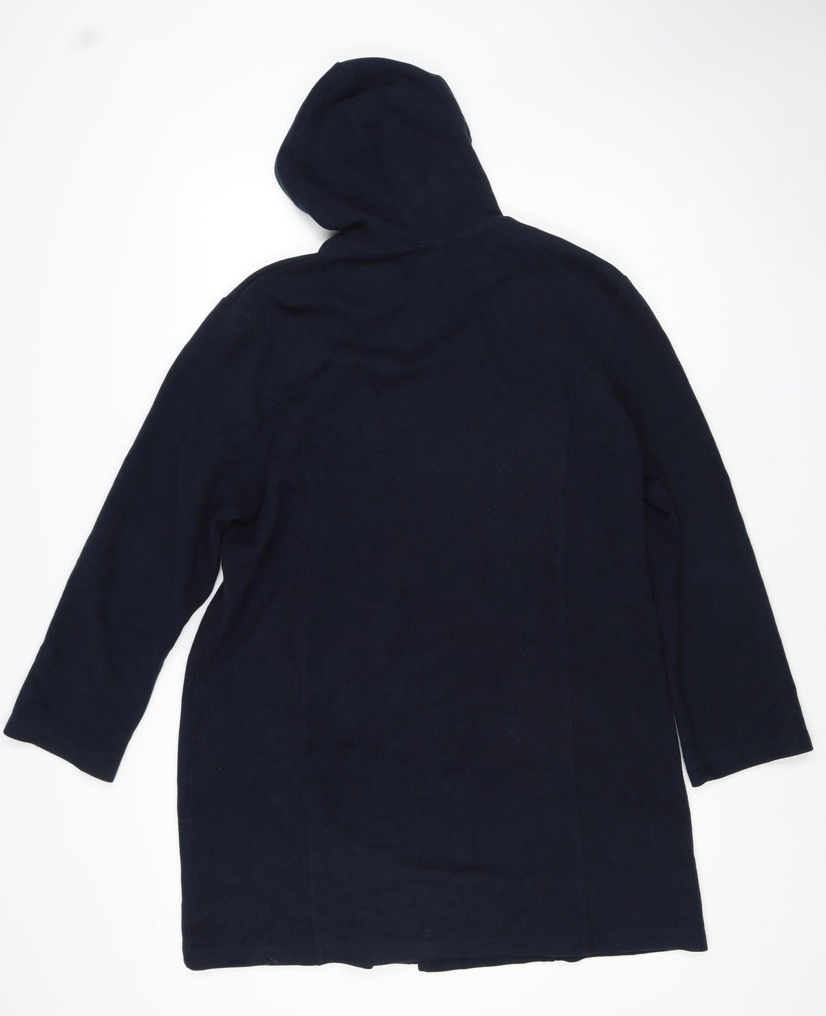 Elvi Women’s Navy Blue Size 18 Full Zip Hooded Cotton Blend Hoodie