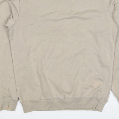 H&M Men’s Beige XS Relaxed Fit Fleece Crew Neck Pullover Sweatshirt