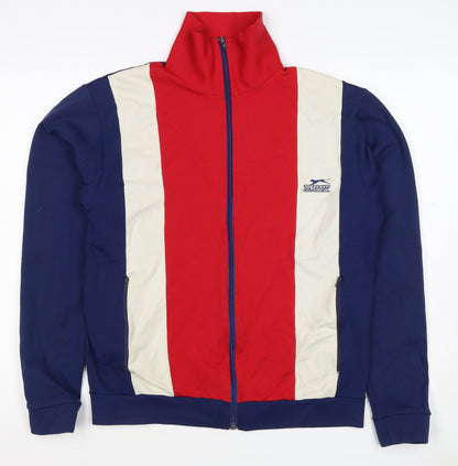 Slazenger Men's Multicoloured XL Full Zip Track Sweatshirt Logo Pockets