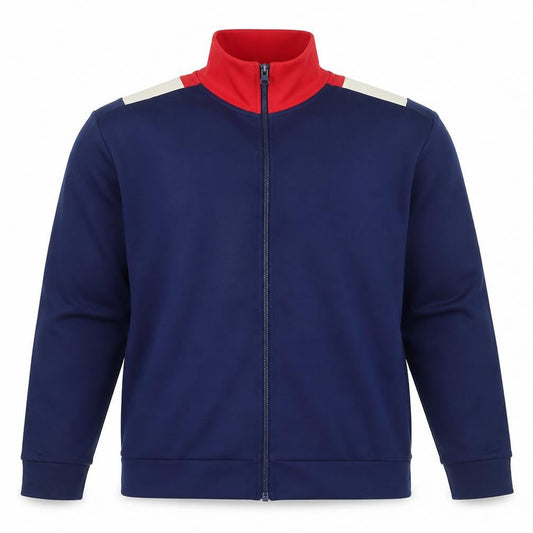 Front view of Slazenger Men's Multicoloured XL Full Zip Track Sweatshirt Logo Pockets