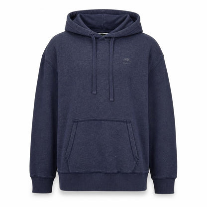 Roots Men’s Blue Logo Pullover Hoodie Size M Cotton Blend