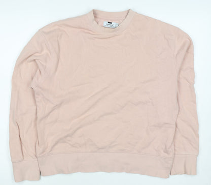 Topman Men’s Pink S Crew Neck Pullover Cotton Sweatshirt