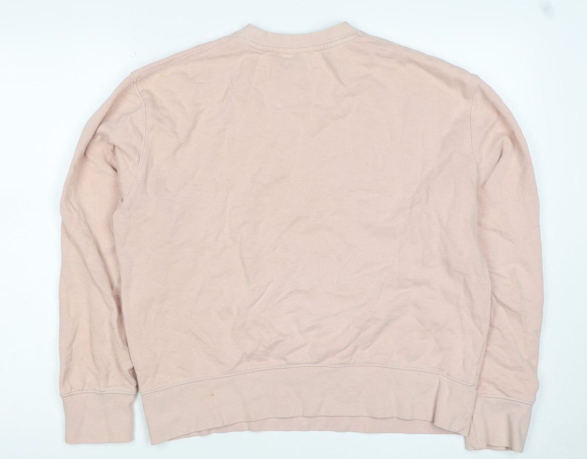 Topman Men’s Pink S Crew Neck Pullover Cotton Sweatshirt