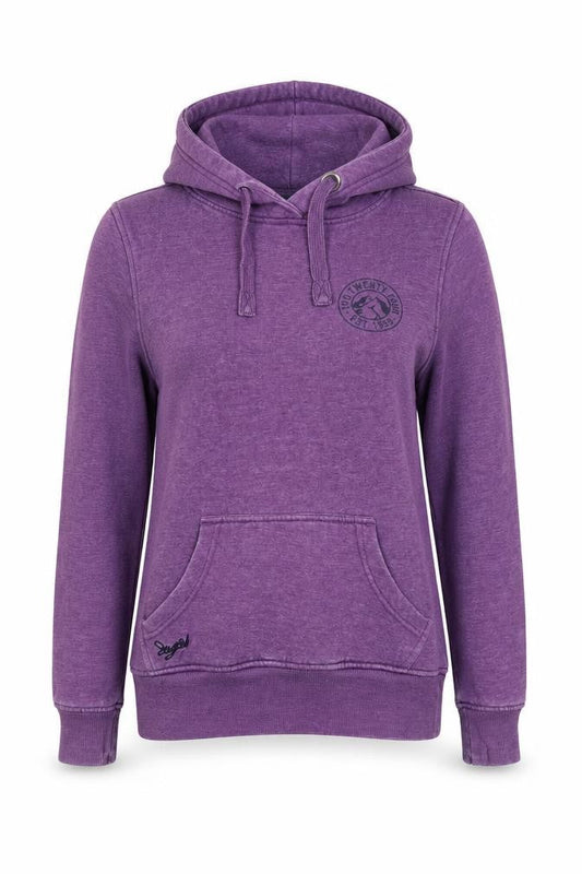 101 Twenty Four Women’s Purple UK 10 Pullover Hoodie Logo Fleece