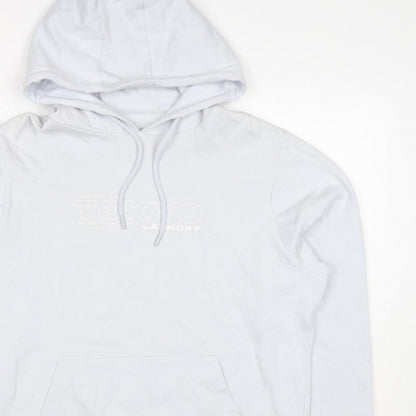 Tokyo Laundry Men’s White M Pullover Logo Hoodie