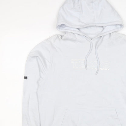 Tokyo Laundry Men’s White M Pullover Logo Hoodie