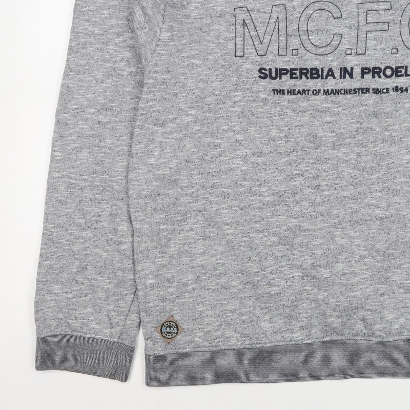 Manchester City FC Men's Grey 3XL Pullover Graphic Sweatshirt