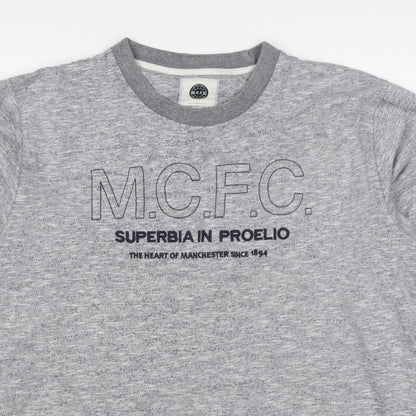 Manchester City FC Men's Grey 3XL Pullover Graphic Sweatshirt