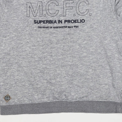 Manchester City FC Men's Grey 3XL Pullover Graphic Sweatshirt